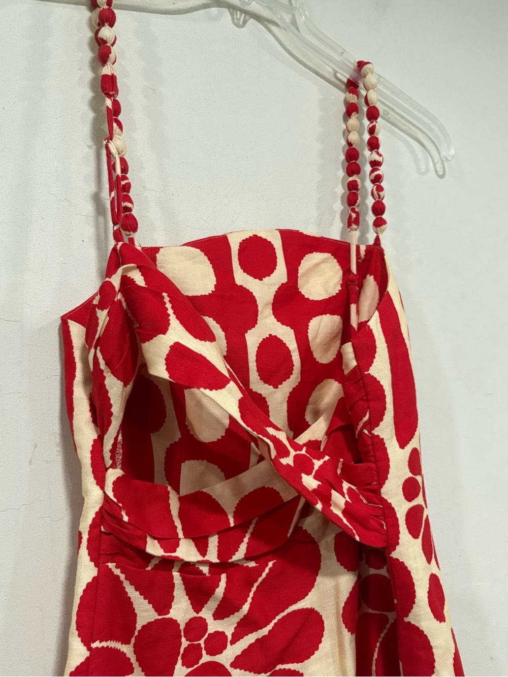NWT Farm Rio Palermo Sleeveless Midi Dress red floral linen medium - Picture 9 of 11